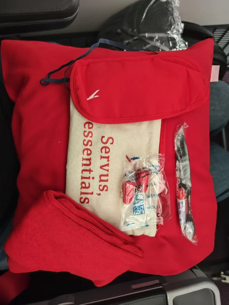 Austrian Airlines premium economy - kényelmi csomag