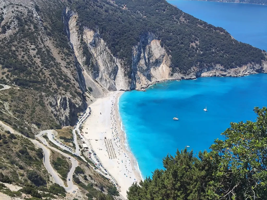 látnivalók Kefalonia szigetén - Myrtos beach - a legszebb kilátás