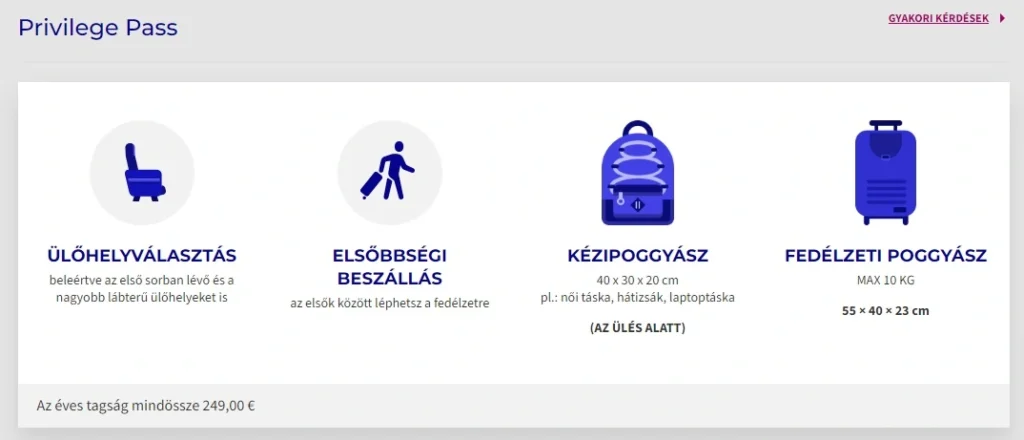 Wizz Air tagsági - Privilege Pass