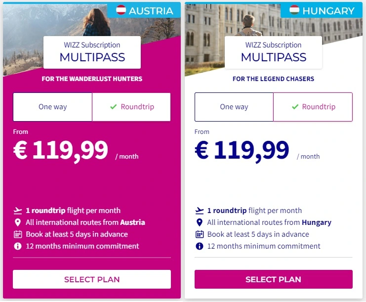 Wizz Air tagsági - Multipass